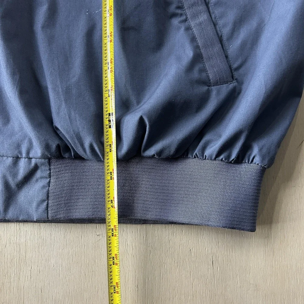 Vintage Amati Jacket Mens Big 3X Gray Bomber Elastic Waist Zip Lined Windbreaker
